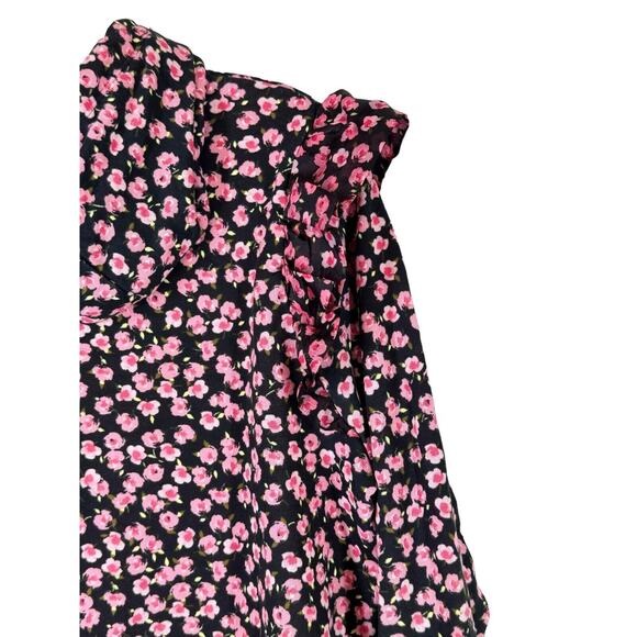 Sandy Liang Target Pink Ditsy Floral Hoodie Sweatshirt Large - Picture 3 of 6